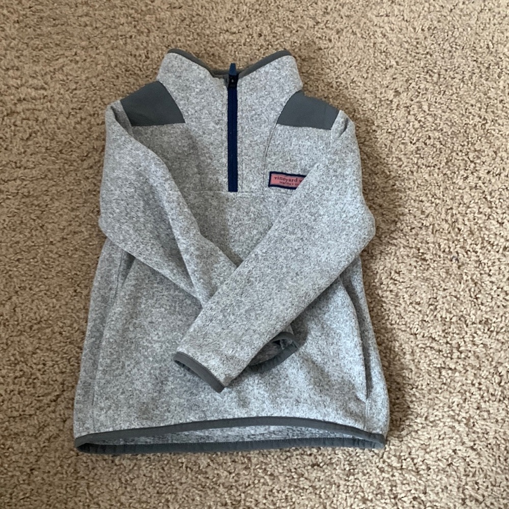 Vineyard vines grey half zip sweatshirt